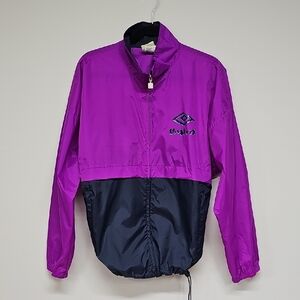 90s Umbro Windbreaker, Purple & Navy, Adult Size Medium